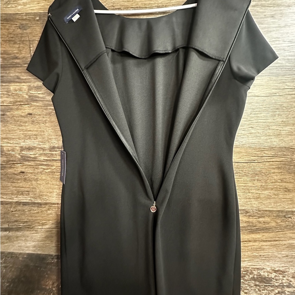 Tommy Hilfiger Black Mini Sheath Dress Short Sleeve - Picture 9 of 11